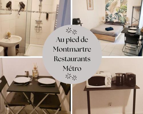 Charmant studio au pied de Montmartre dans résidence avec gardien et caméra de surveillance, Paříž