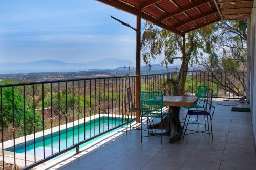 Balkons/terase, 6A Alberca Privada y Vista al lago de Chapala in San Nicolás De Ibarra
