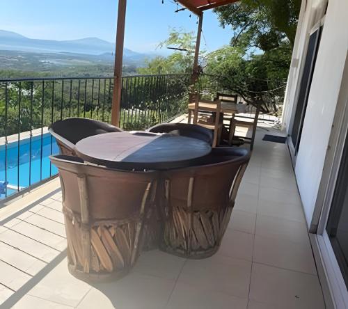 Balkons/terase, 6A Alberca Privada y Vista al lago de Chapala in San Nicolás De Ibarra