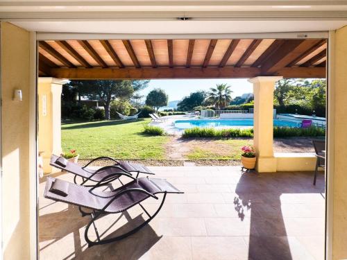 Balcony/terrace, Exclusive Authentic Riviera Villa - Private Pool, Petanque Court, Panoramic Mediterranean Sea & Este in Antheor