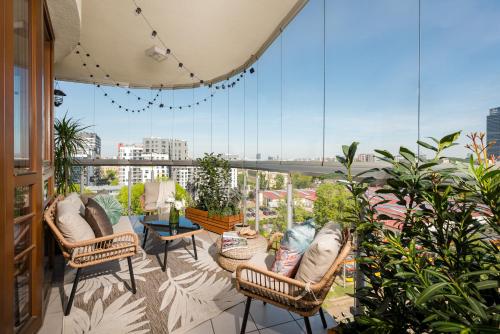 Luxury 2-bedroom Penthouse Warsaw Skyline 15m terrace, garage, gym, rooftop & only 500 m to METRO, Warsaw (photo 9)