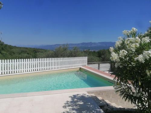 balkon/terras, Seaview Villa Anita with Two Bedrooms and private Pool in Polje