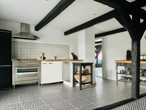 Kitchen, Panorama-Loft Fehmarn mit Meerblick in Strukkamphuk