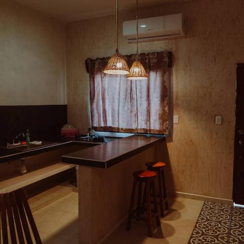 Kitchen, Hotel Boutique Bugambilias in San Juan