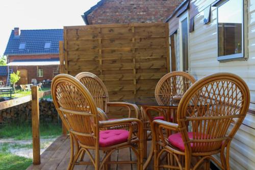 Balkon/Terrasse, Tinyhaus2 idyllisch am Waldesrand in Cottbus