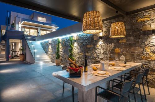 Exterior view, Eunoia Blue Villa Heraklion Crete, Sea View, Private Pool, Prassas, Karteros in Nea Alikarnassos
