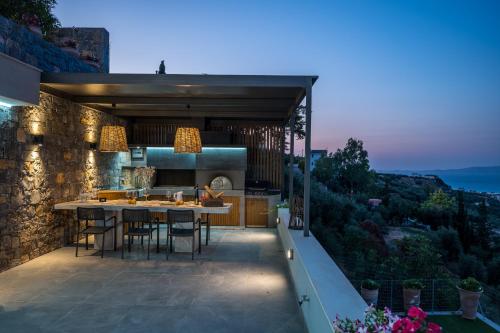 Exterior view, Eunoia Blue Villa Heraklion Crete, Sea View, Private Pool, Prassas, Karteros in Nea Alikarnassos