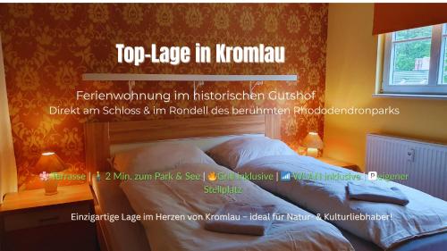 Ferienwohnung Schlossblick Direkt gegenüber dem Schloss, Rhododendronpark mit Terrasse und WLAN in Kromlau, Deutschland