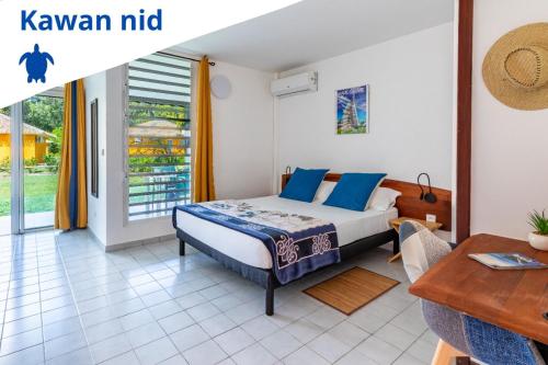 KAWAN NID - Tout confort, plage a 2 min a pied, piscine, wifi, climatisation in Grand-Bourg