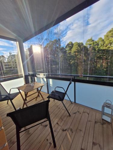 Terraza/balcón, Cozy two-bedroom apartment with sauna in Rauma City Center