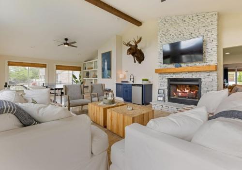 Modern Charm with Rare Flat Lot Dock Game Area