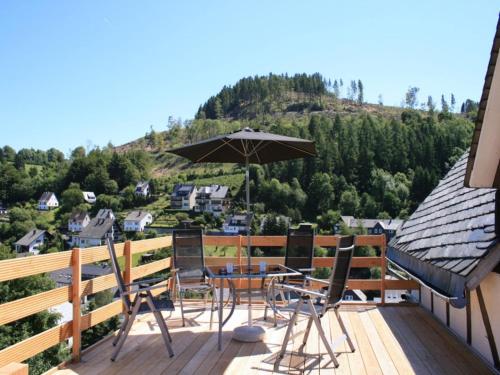 A szálláshely kívülről, Ferienwohnung bei Willingen mit Terrasse in Schwalefeld