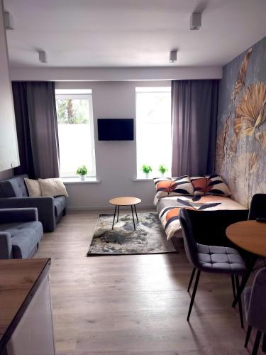 Noclegi Duet House Green Harmony Studio wejście na kod CENTRUM Ptak, Orientarium, Mandoria, Fala, Centrum Zdrowia Matki Polki, bezpłatny parking, klimatyzacja