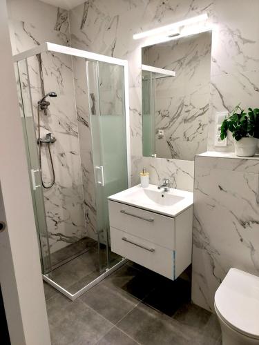 Noclegi Duet House Green Harmony Studio wejście na kod CENTRUM Ptak, Orientarium, Mandoria, Fala, Centrum Zdrowia Matki Polki, bezpłatny parking, klimatyzacja