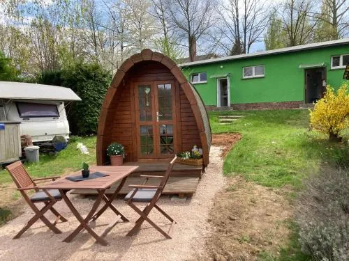 Nr 4 Camping POD mit Seeblick und Terrasse in Langenbernsdorf, Deutschland