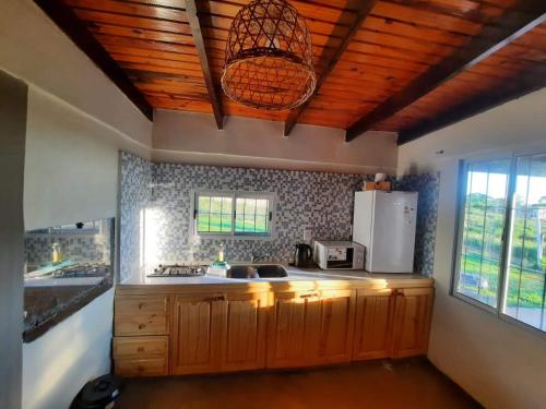 주방, Cabaña Buena Madera (Cabana Buena Madera) in 예르발 누에보
