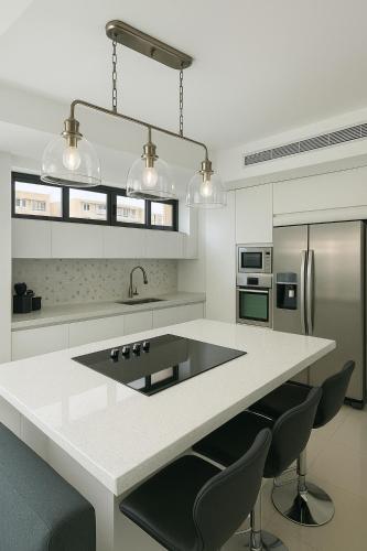 Kitchen, Espectacular apartamento en Playa El Angel ALAQUA 2000 in Margarita Island