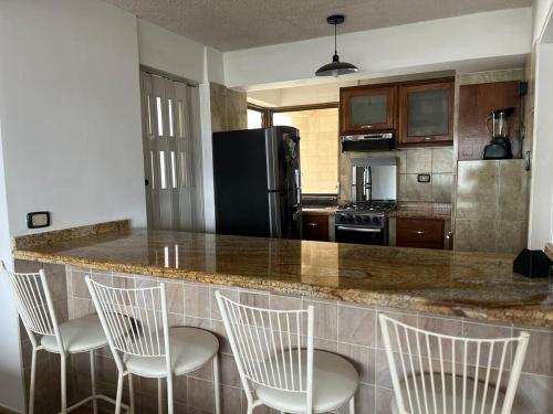 Kitchen, Apartamento en Lecheria near Ristaurant O'Sole Mio
