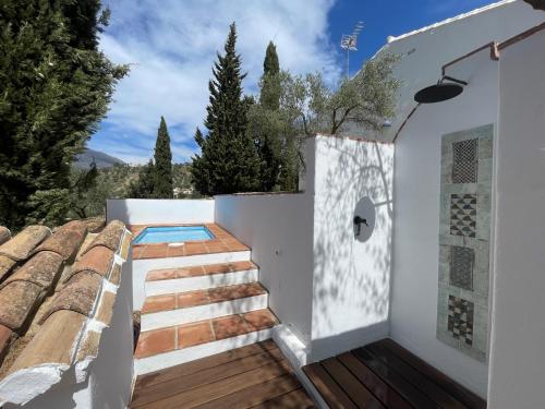 Balkons/terase, Romantisches Apartment, Finca nahe Malaga in Riogordo