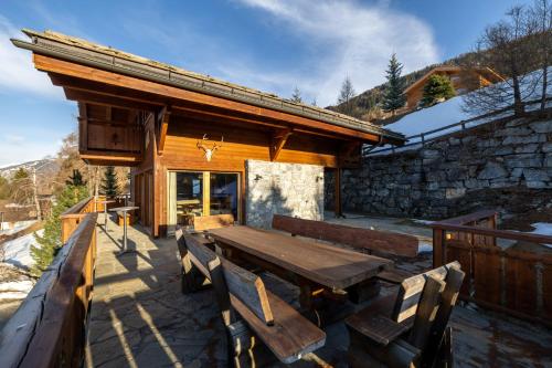 Chalet Chafrebelle - sauna & view in Nendaz