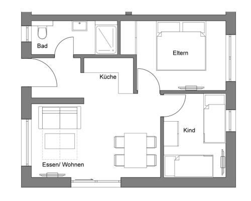 2 bedrooms, 4 beds