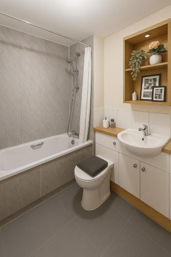 Comfy 2BR Flat - Free Parking - Near City Centre, Edinburgh (fotografie 7)