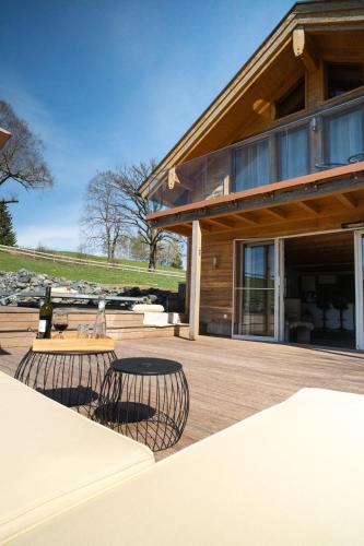 Erkély/terasz, Alpen Lodges Gindels für 10 (Alpen Lodges Gindels fur 10) in Rettenberg