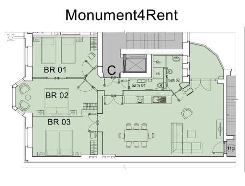 aptC Downtown Monument4rent near Checkpoint Charlie, Berlín (foto 6)