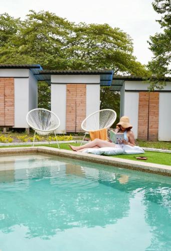 مسبح, Villa Bonaire - tobia in Tobia