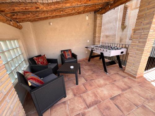 Erkély/terasz, 15min de Alquezar I Casa Felix Amplio Apt 2Hab, Gran Terraza & BBQ, Abiego in Abiego