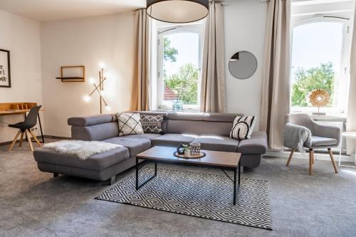 Ruhige, zentrale Wohnung für 8 mit Parkplatz