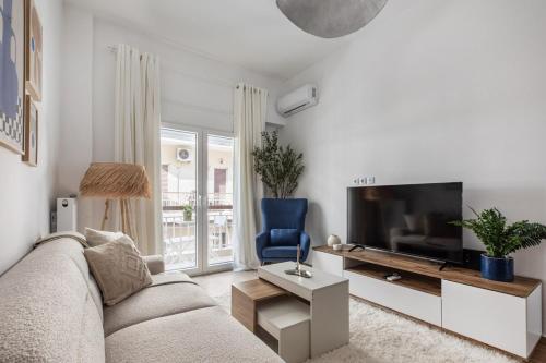 Les Nuances de Bleu - 1-Bedroom & Balcony in Athens, Афины