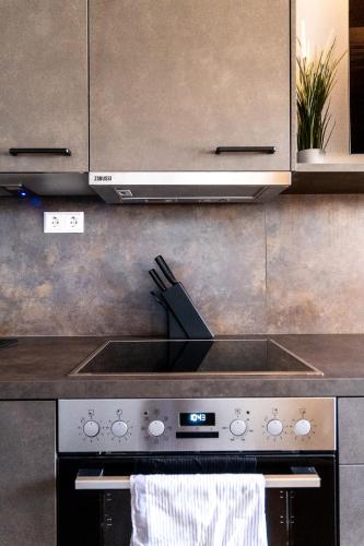 ห้องครัว, Ferienunterkunft mit Sauna direkt an der Skipiste in โฮชรินด์