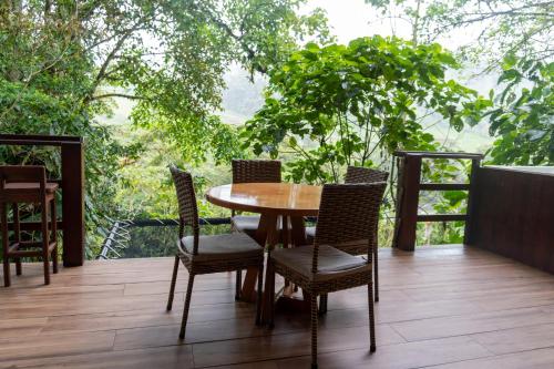 ระเบียง/ชานเรือน, Cabaña "Los Cedros", Sumak Cabañas (Cabana "Los Cedros", Sumak Cabanas) in กายัมเบ