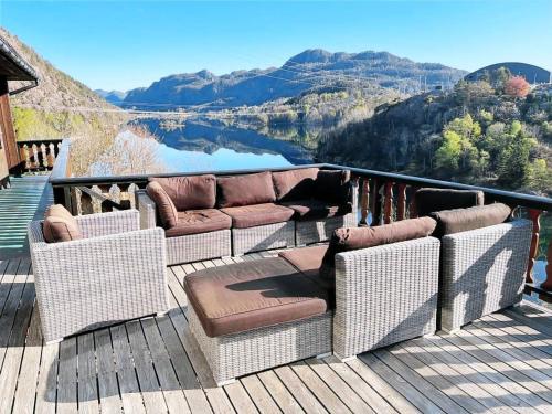 . Feriehus i Flekkefjord med panoramautsikt