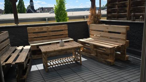 Erkély/terasz, work & stay house in Linz in Linz am Rhein