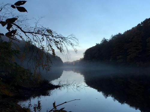 Creekside Log Cabin Rental with Kayaks in Saugerties, New York in 索格蒂斯