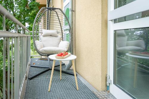 شرفة/ تراس, XXL Design-Appartement Hidesign 8 P Heidelberg Mannheim in Weinheim