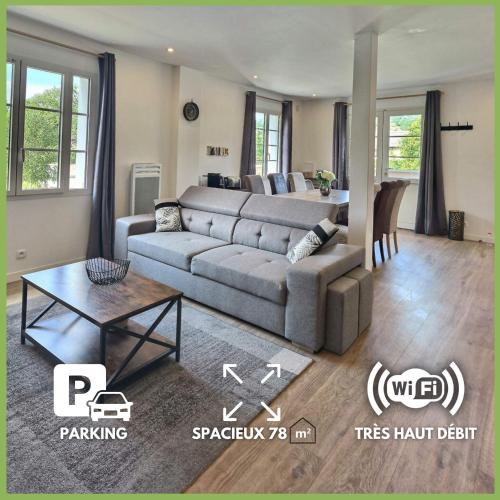Superbe, T3 spacieux 78 m2, Neuf, Parking, Balcon, Gerde