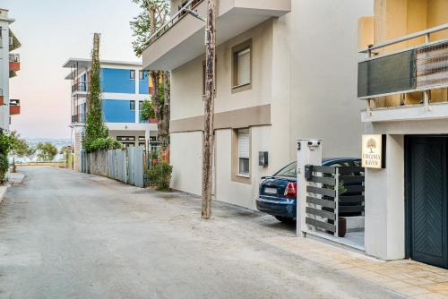 A szálláshely kívülről, Virginia Haven near Híosz-szigeti nemzeti repülőtér