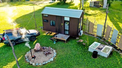 Exterior view of Blackiron Tiny House by Tiny Away