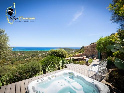 Villa Ficaja 10 pers JACUZZI vue MER PINARELLO - Location saisonnière - Zonza