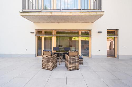 Balkon/Terrasse, Apartmán Král Šumavy (Apartman Kral Sumavy) in Zelezna Ruda