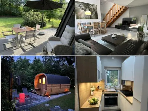 Ferienhaus Frankenwald 80qm unweit vom See in Lichtenberg - Sauna, Klima, Kamin, Garten - Bad Steben - Hof Saale in Lichtenberg, Deutschland