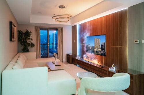 13P- Modern Sea View Apartment Dubai Marina Princess Tower, Dubaj (fotografie 4)