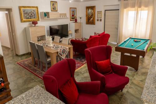 Koplietošanas atpūtas telpa ar TV, Villa Olimpia Guest House in Prignano Cilento