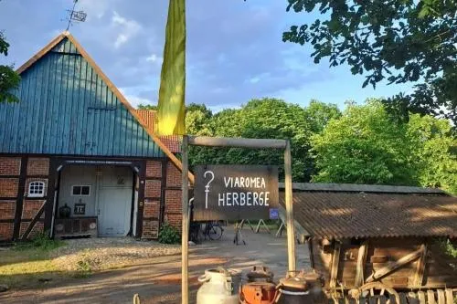 Schäferwagen auf dem Antikhof in Bröckel, Deutschland