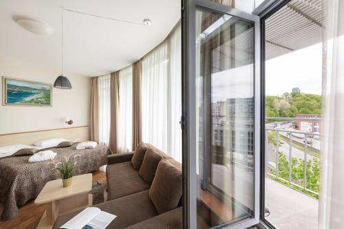 Erkély/terasz, Hotel Europa City Vilnius in Naujamiestis Vének
