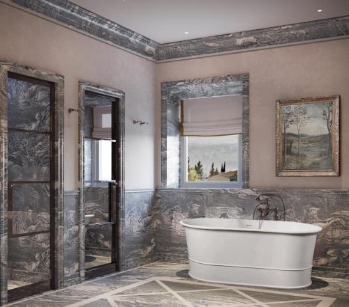 浴室, Villa San Michele, A Belmond Hotel, Florence in 菲耶索萊