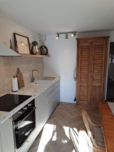 Konyha, Ferienwohnung auf dem Mühlenhof (Ferienwohnung auf dem Muhlenhof) in Gnarrenburg
